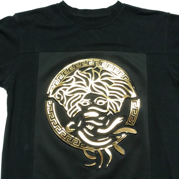 Bleecker and mercer Black tee with greek design - Picture 1 of 6